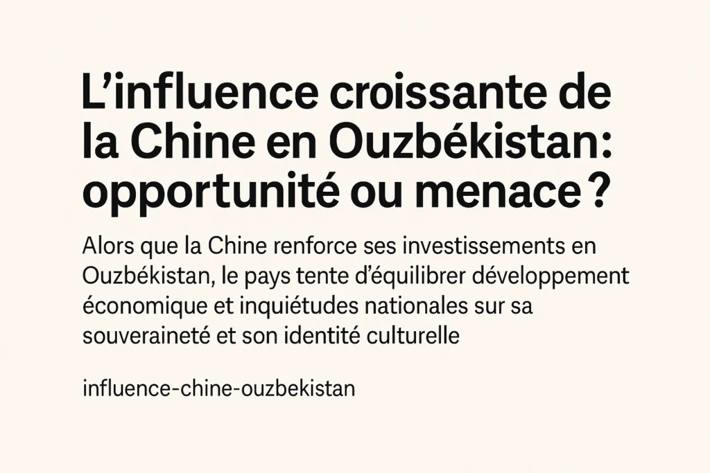 Chinoise en Ouzbékistan