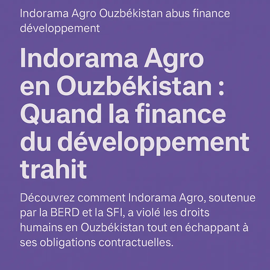 Indorama Agro en Ouzbékistan