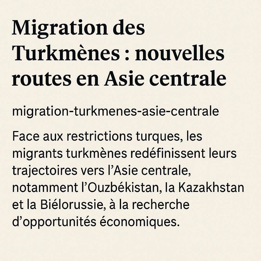 migration des Turkmènes en Asie centrale