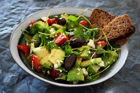 salade et eau