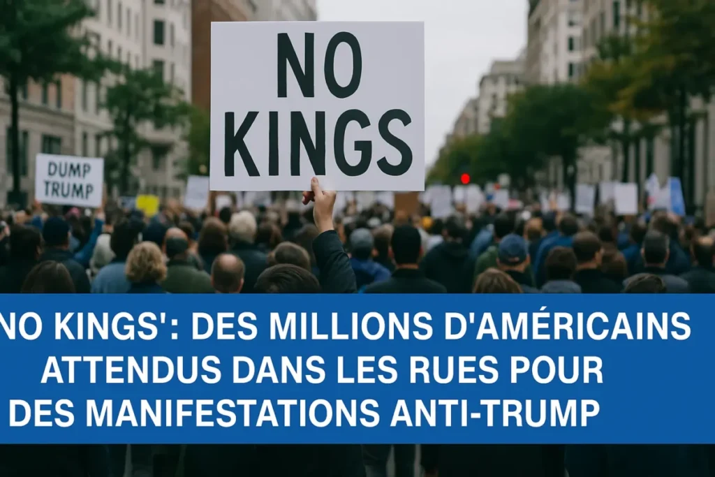 « Manifestation No Kings à Washington D.C. octobre 2025 contre l’administration Trump »