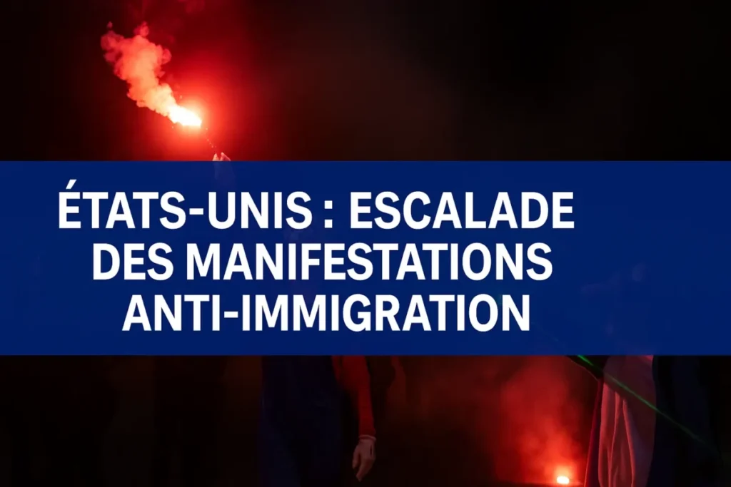 Manifestation aux États-Unis avec fumigènes et pointeurs laser contre les forces de l’ordre