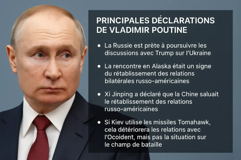 Les principales déclarations de Vladimir Poutine sur les relations russo-américaines et le conflit ukrainien