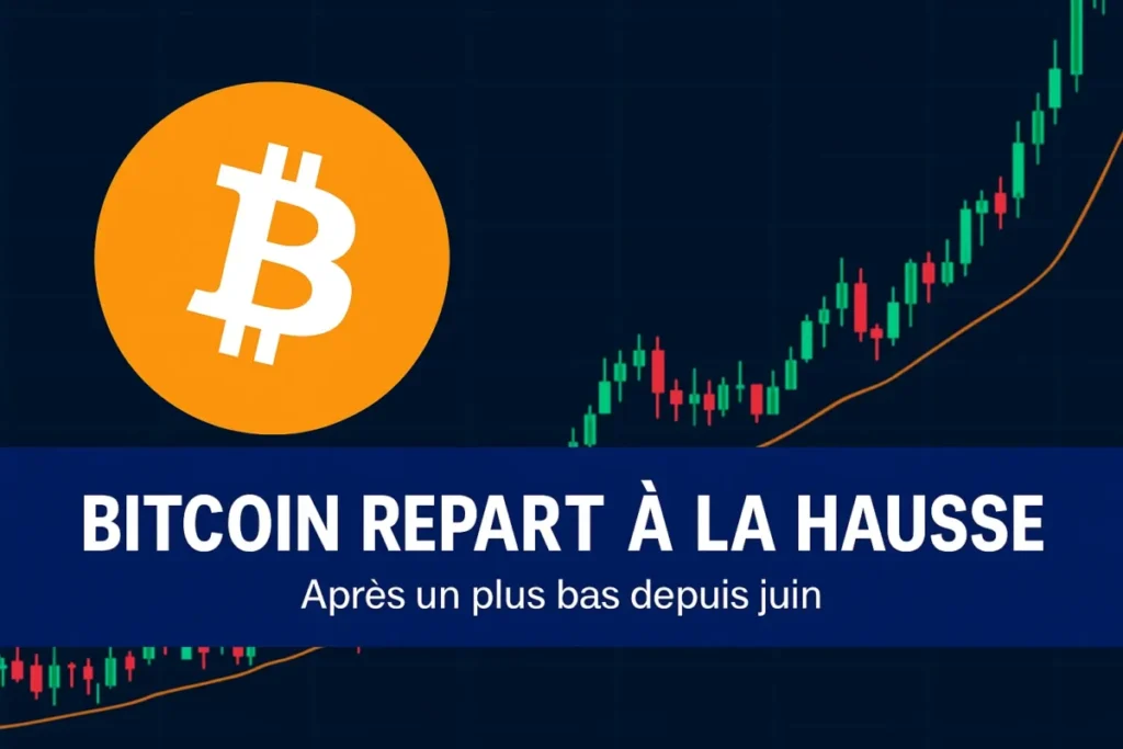 Graphique prix Bitcoin remontée après creux juin 2025
