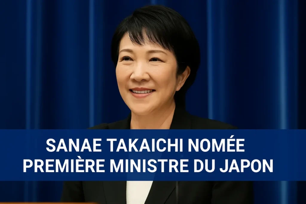 Sanae Takaichi souriante, première femme Premier ministre du Japon