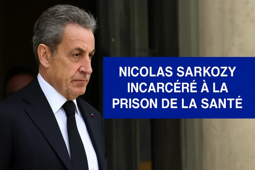 Nicolas Sarkozy sort de son domicile pour la prison de la Santé