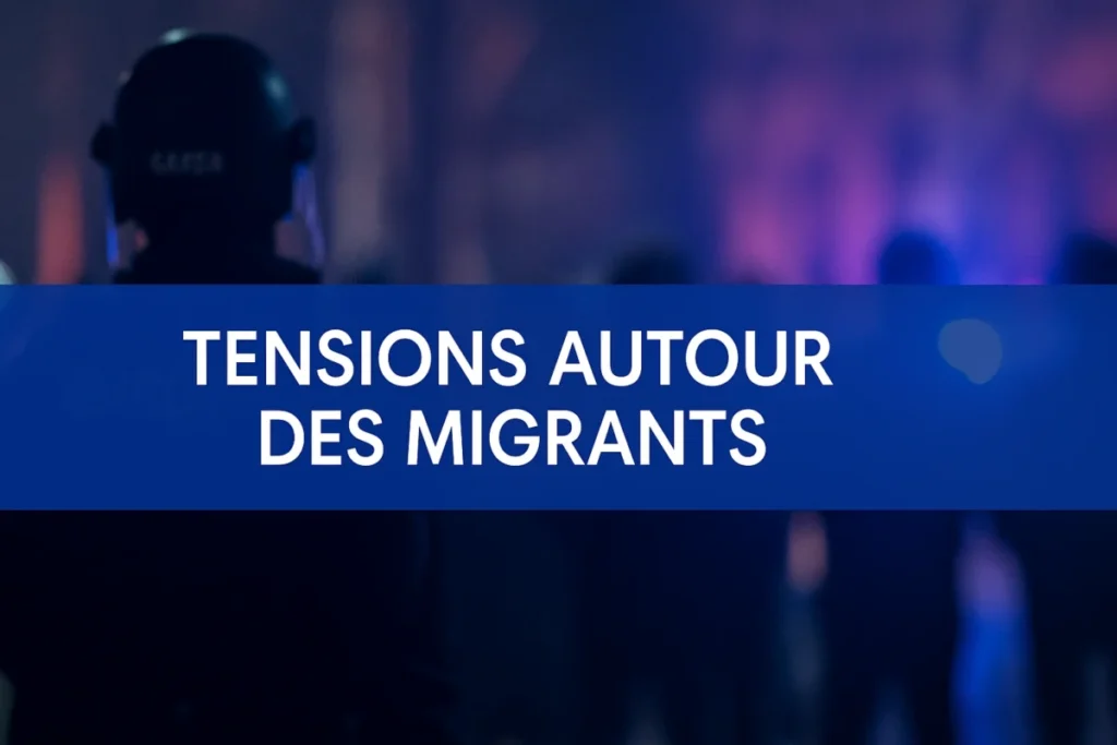 Policiers face à des manifestants près d’un hôtel de Dublin lors d’émeutes anti-migrants