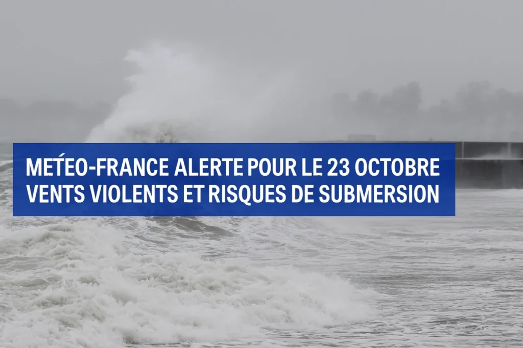 Vagues puissantes et vents violents sur le littoral français 23 octobre 2025