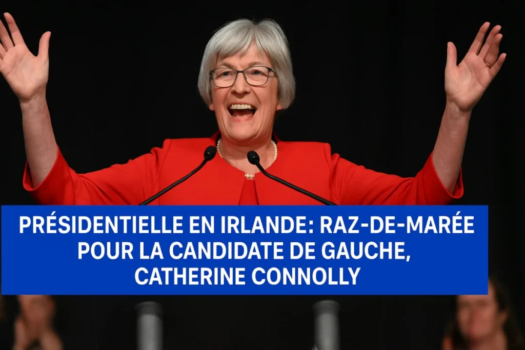 Présidentielles en Irlande : raz-de-marée pour la candidate de gauche Catherine Connolly Catherine Connolly lors de son discours de Victoire à Dublin