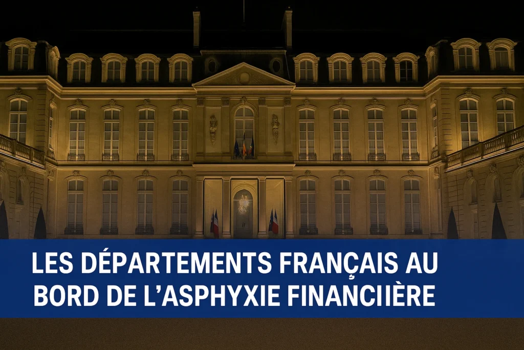 Les départements français au bord de l’asphyxie financière Budget départemental en crise : réunion de élus locaux évoquant la perte de recettes