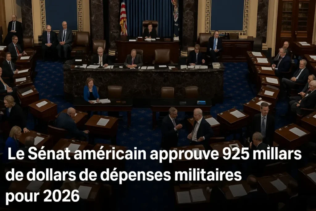 Le Sénat américain réuni à Washington vote le budget militaire 2026.