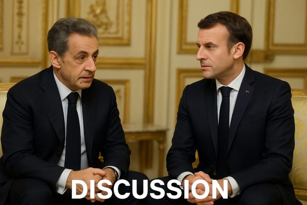 discussion sarkozy et macron