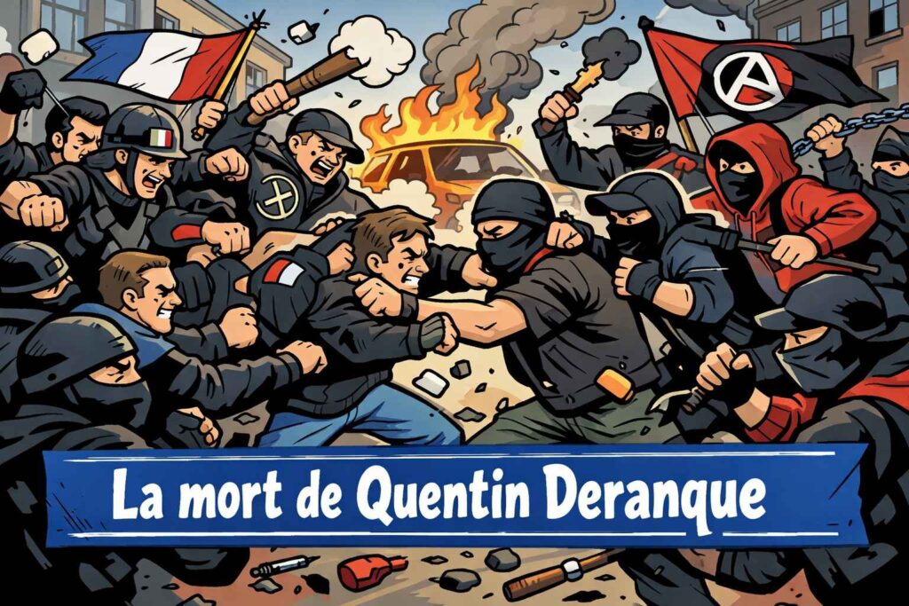 La mort de Quentin Deranque. affrontement dans la rue